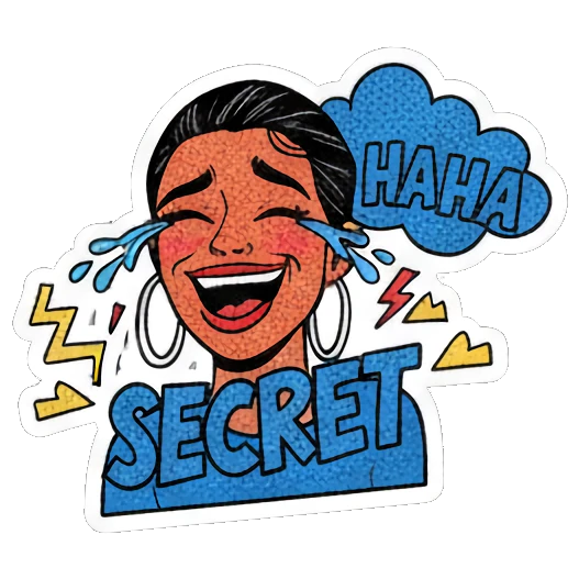 愤怒的女孩皱眉 Retro Pop Girl Expressions sticker for expressive chats and social replies.
