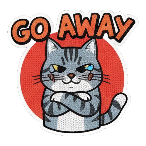 猫咪 点赞 Vintage Comic Cat Expressions sticker for expressive chats and social replies.