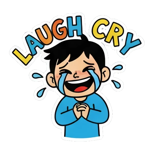 哭笑不得 Little Boy Daily Expressions sticker for expressive chats and social replies.