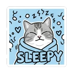 猫咪犯困SLEEPY Kitty's Meme Reactions sticker for expressive chats and social replies.