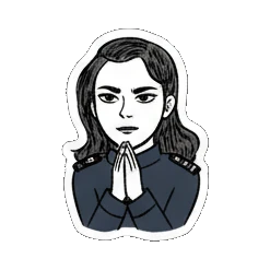 女警祈祷 Quirky Officer Expressions sticker for expressive chats and social replies.
