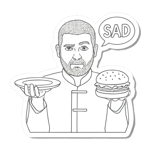 庆祝男士：PARTY Minimalist Moods Man sticker for expressive chats and social replies.