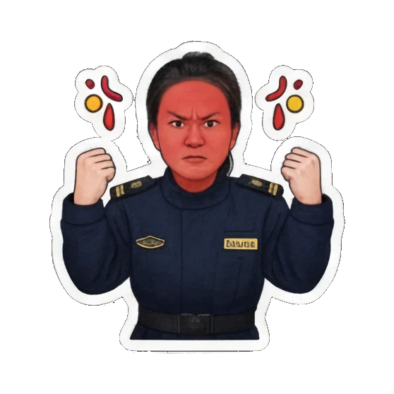 Woman furious, red-faced with anger, about a "DELAYED!" item. Delivery Dispatcher's Diary sticker for expressive chats and social replies.