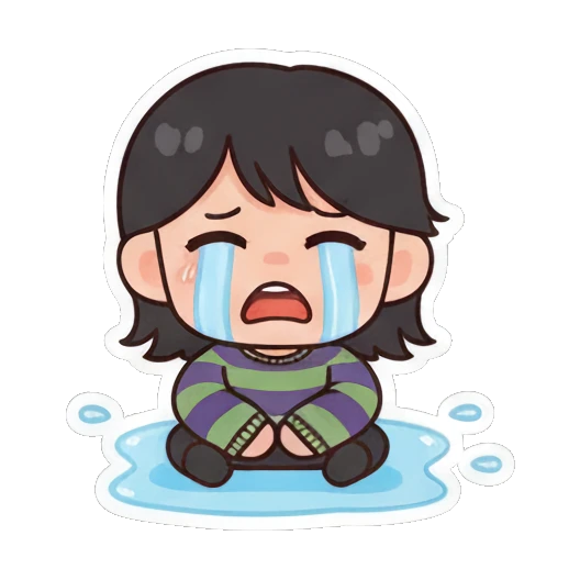 竖起大拇指 Chibi Girl's Daily Moods sticker for expressive chats and social replies.