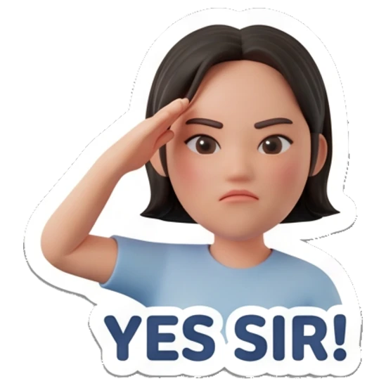 Sticker 16 from AI Sticker Pack, designed for expressive chats, social replies, and everyday reactions.