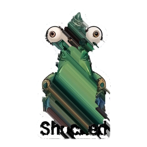 Green goblin looking shocked with eyes popping out Mystic Forest Goblin sticker for expressive chats and social replies.