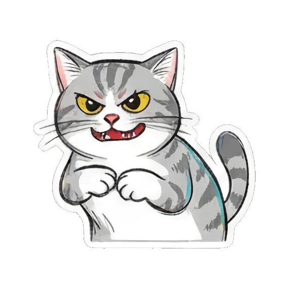 Cat with heart eyes and BLEP Mischievous Meow Moments sticker for expressive chats and social replies.