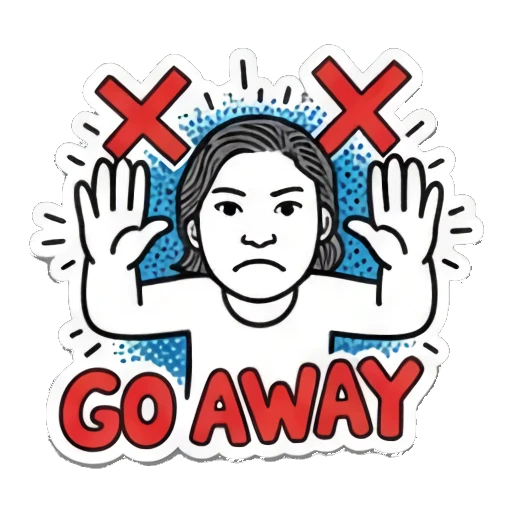 Sticker 16 from AI Sticker Pack, designed for expressive chats, social replies, and everyday reactions.
