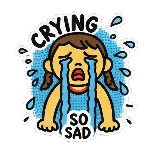 Sticker 13 from AI Sticker Pack, designed for expressive chats, social replies, and everyday reactions.