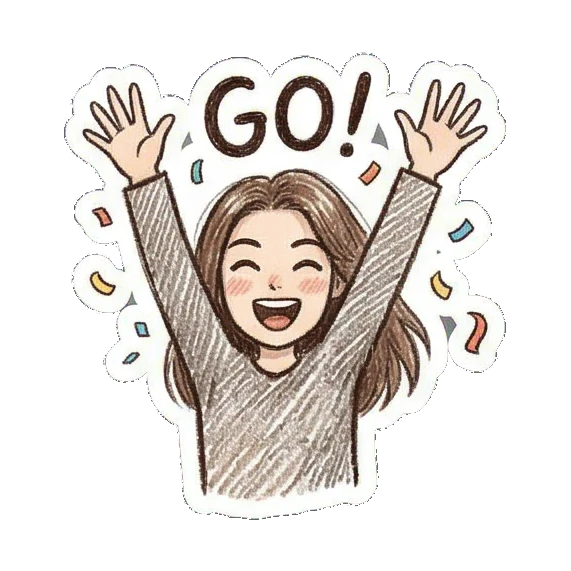 困倦需要睡觉的女孩 Daily Doodle Girl sticker for expressive chats and social replies.