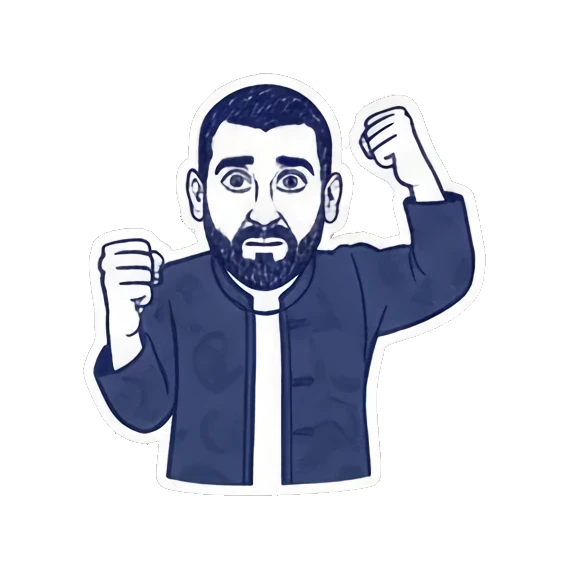 需要咖啡疲惫表情 Expressive Guy Stickers sticker for expressive chats and social replies.