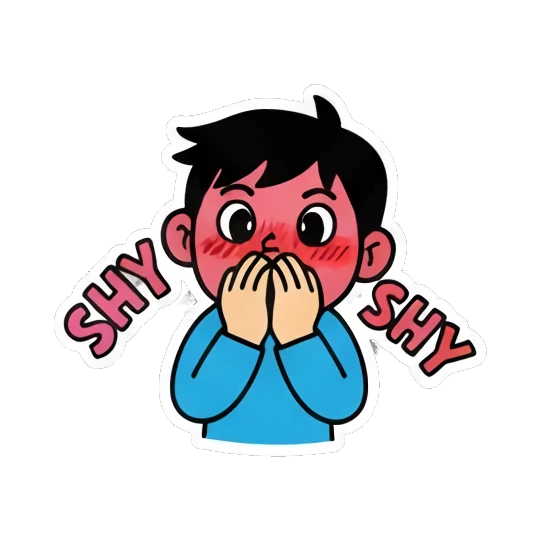 害羞脸红 Little Boy Daily Expressions sticker for expressive chats and social replies.