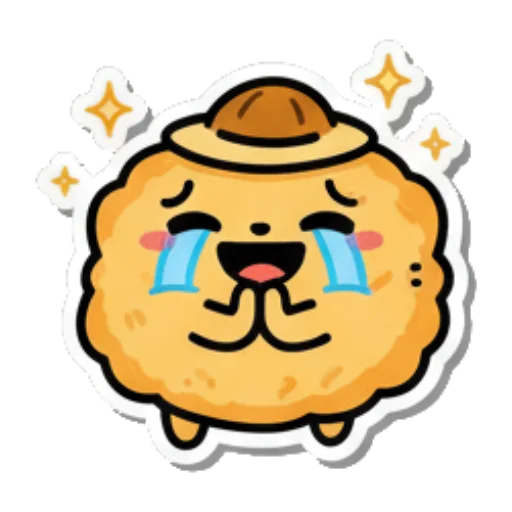 泪流满面伤心哭泣 Cute Rice Ball Emotions sticker for expressive chats and social replies.