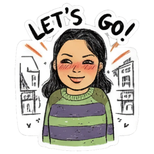 Girl thinking with finger on chin saying hmm Sketchy Girl Daily Vibes sticker for expressive chats and social replies.