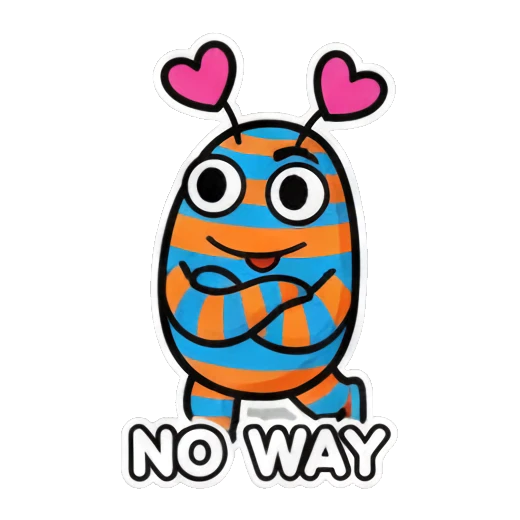 欢乐时刻 Striped Monster's Mood Diary sticker for expressive chats and social replies.