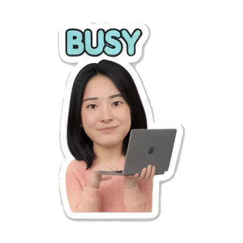 比OK手势的女孩 Modern Girl Expressions sticker for expressive chats and social replies.