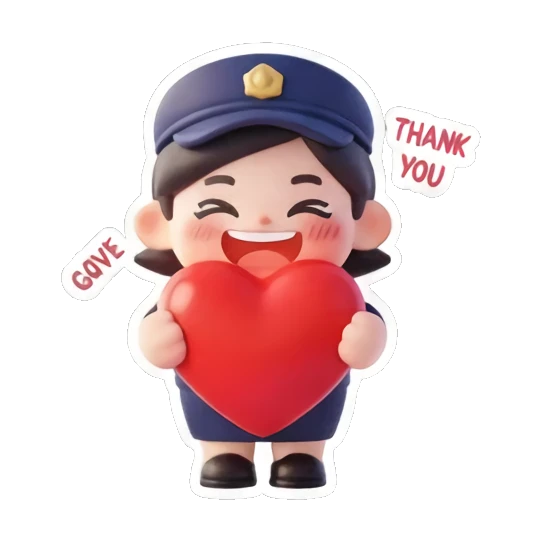 女警官气得冒烟 Chibi Officer's Daily Life sticker for expressive chats and social replies.