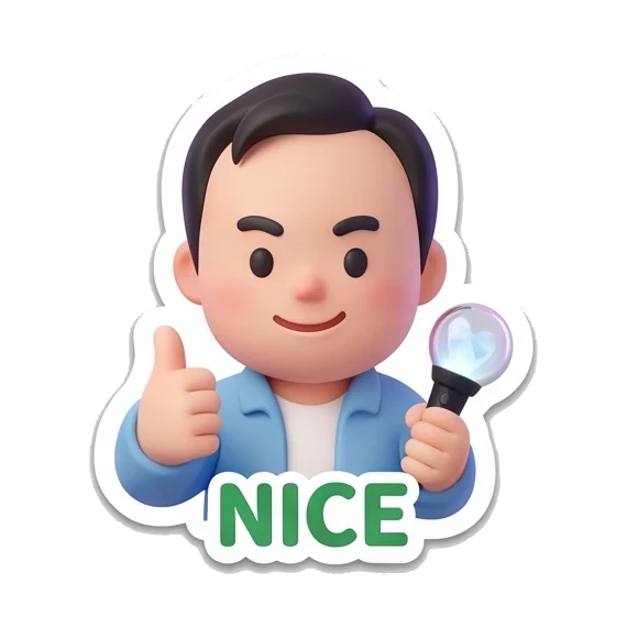 boy showing nice gesture Cheerful Fanboy Daily Life sticker for expressive chats and social replies.