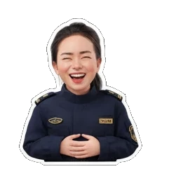 大笑LOL Uniformed Girl's Daily Moods sticker for expressive chats and social replies.