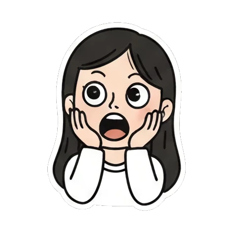 疲惫的表情 Daily Doodle Girl sticker for expressive chats and social replies.