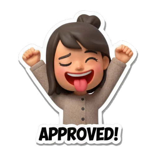 表示赞同的动作 Cute Daily Life Girl sticker for expressive chats and social replies.
