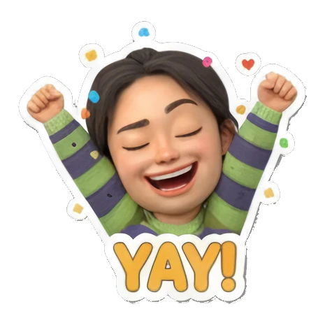 百变表情，少女的精彩瞬间 Cute Girl's Daily Moods sticker for expressive chats and social replies.