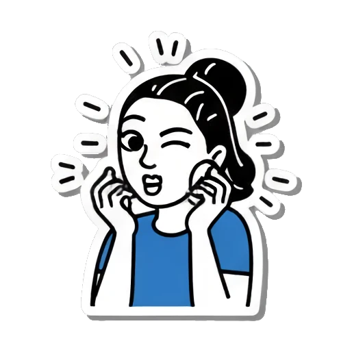 女孩生气GRRR Pop Art Girl Expressions sticker for expressive chats and social replies.