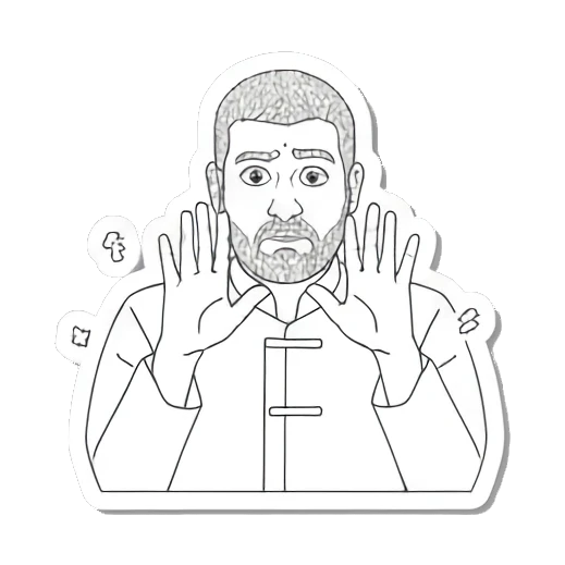 疲惫男士：SLEEPY Minimalist Moods Man sticker for expressive chats and social replies.