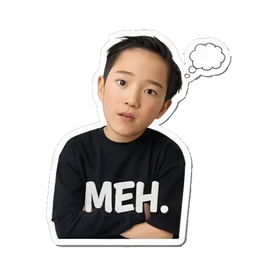 无聊思考表情 Dynamic Boy Expressions sticker for expressive chats and social replies.