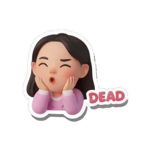 少女 聊天 Cheerful Girl Daily Life sticker for expressive chats and social replies.