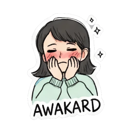 angry grrr Daily Life of a Cheerful Girl sticker for expressive chats and social replies.