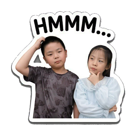 两人困惑挠头 Siblings Daily Vibes sticker for expressive chats and social replies.