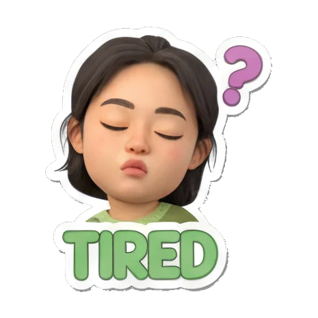 萌系少女，多种情绪反应 Cute Girl's Daily Moods sticker for expressive chats and social replies.