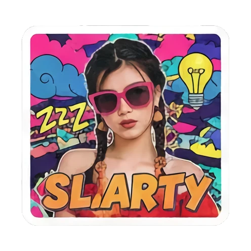 鲜艳背景设计 Retro Vibe Girl Express sticker for expressive chats and social replies.