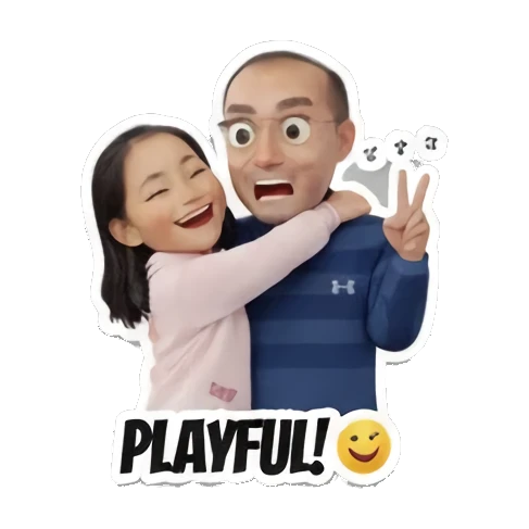 父女一起跳舞 Dad and Daughter Adventures sticker for expressive chats and social replies.