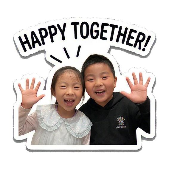 judging facial expressions Siblings Daily Life sticker for expressive chats and social replies.