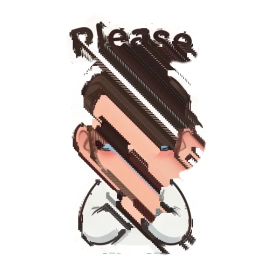 Man with beard and glasses pleading with teary eyes Gentle Bearded Man Daily sticker for expressive chats and social replies.