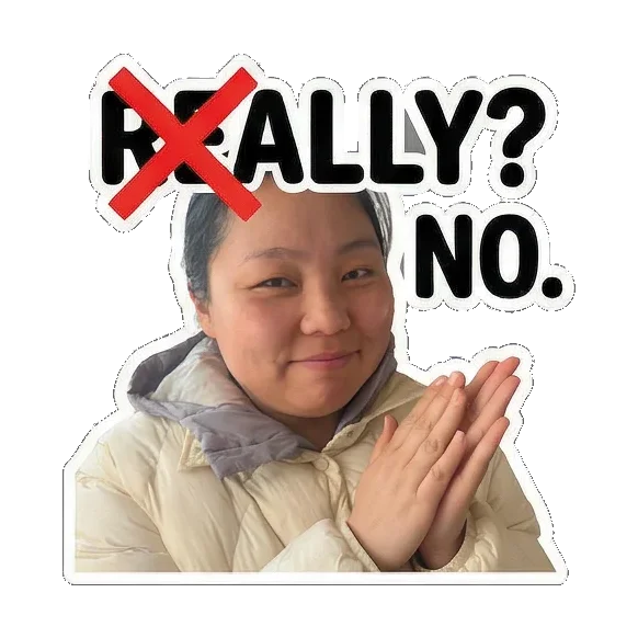 Sticker 8 from Sticker Pack 49c551fa, designed for expressive chats, social replies, and everyday reactions.