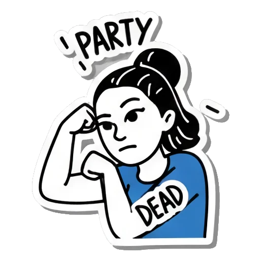 女孩兴奋YAY Pop Art Girl Expressions sticker for expressive chats and social replies.