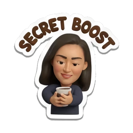 喝着咖啡的秘密能量 Coffee Addict Girl sticker for expressive chats and social replies.