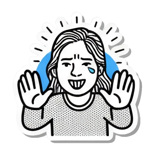 Sticker 16 from AI Sticker Pack, designed for expressive chats, social replies, and everyday reactions.