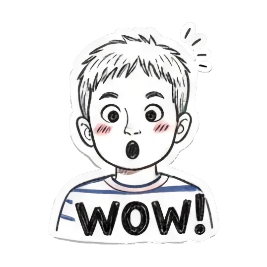 男孩展示肌肉 Boy's Doodle Diary sticker for expressive chats and social replies.