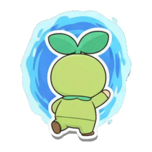 植物角色转身进入传送门 Sproutling Emotions sticker for expressive chats and social replies.