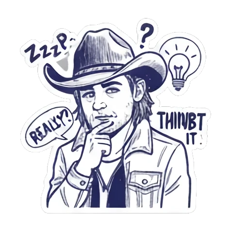 牛仔庆祝CELEBRATE Cowboy Expressive Stickers sticker for expressive chats and social replies.