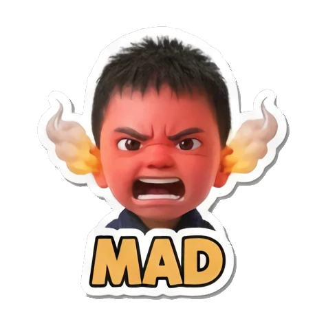 儿童庆祝Party Little Boy's Moods sticker for expressive chats and social replies.