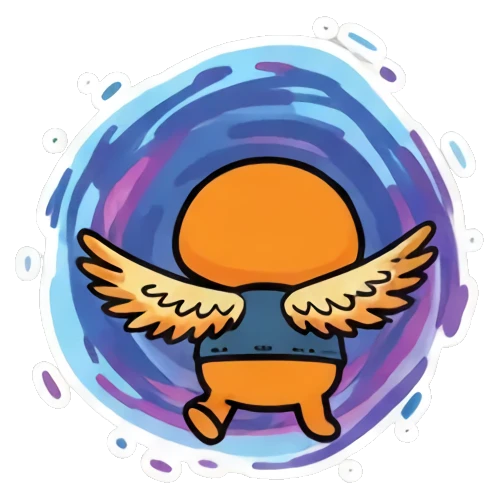 可爱动物表情 Winged Otter Daily Fun sticker for expressive chats and social replies.
