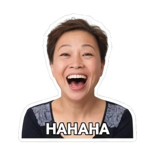 真人开心大笑 Real Life Reactions sticker for expressive chats and social replies.