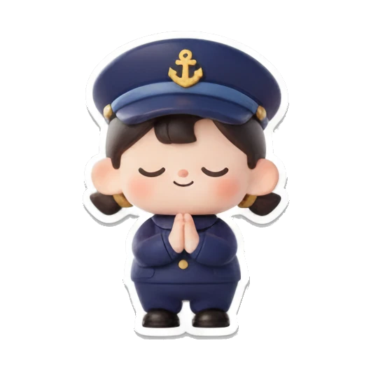 水手女孩双手合十感谢 Chibi Sailor's Daily Expressions sticker for expressive chats and social replies.