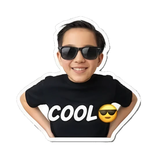戴墨镜耍酷 Dynamic Boy Expressions sticker for expressive chats and social replies.