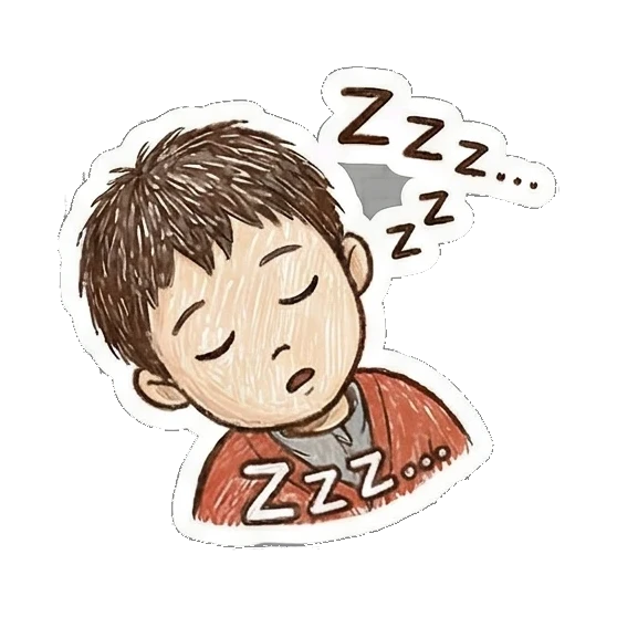 sleeping boy zzz Little Boy Doodle Expressions sticker for expressive chats and social replies.